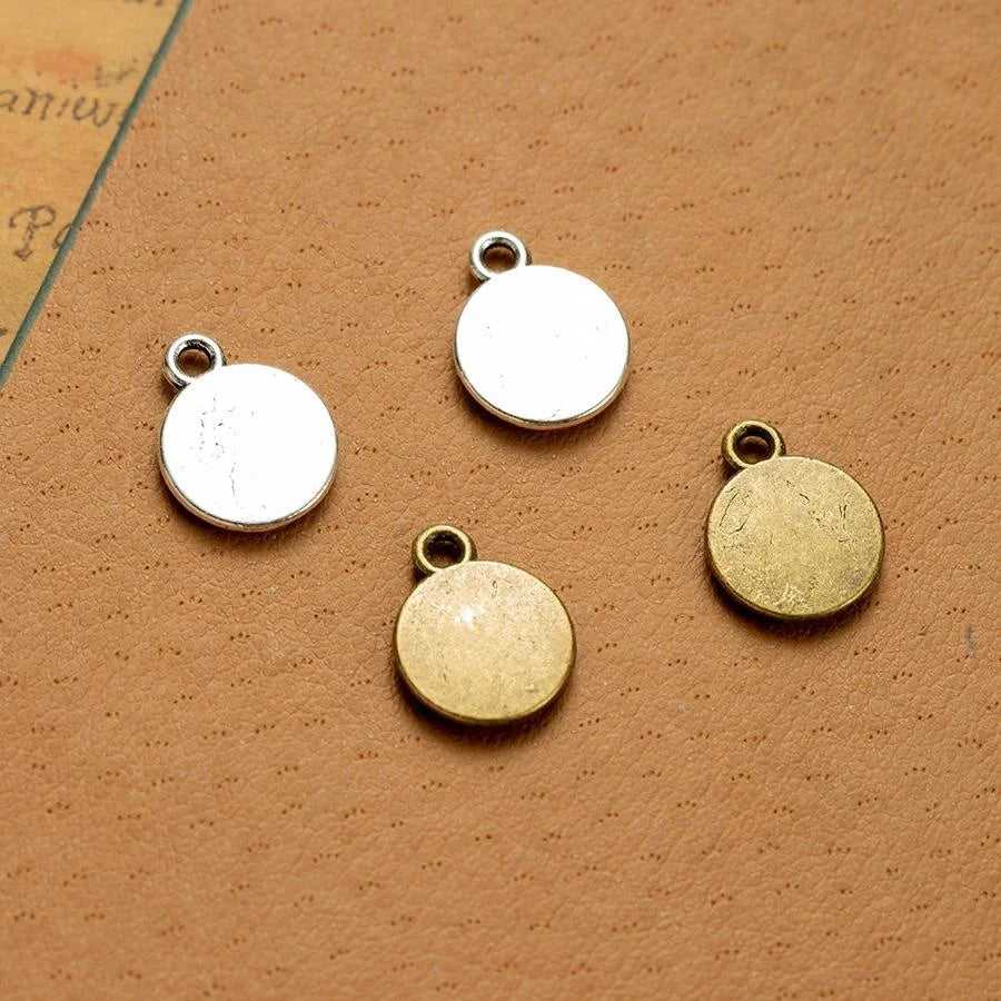 11MM Zinc Alloy Letter Charm Pendant for DIY Necklace Bracelet Jewelry Making