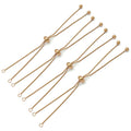 Gold Tone Silicone O Link Sliding Bracelet Adjuster Chain for DIY Bracelet Jewelry Making