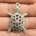 38x25mm 4.2g Antique Silver Zinc Alloy Turtle Charm Pendant for DIY Necklace Bracelet Jewelry Making