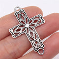 42x27mm 2.9g Antique Silver Zinc Alloy Cross Connector Charm for DIY Bracelet Necklace Jewelry Making