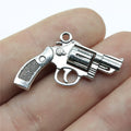 29x22mm 3.7g Multicolor Zinc Alloy Pistol Charm Pendant for DIY Bracelet Necklace Jewelry Making