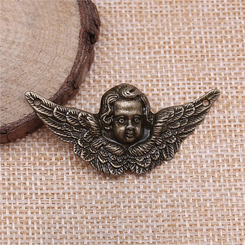 50x23mm 3g Multicolor Zinc Alloy Angel Charm Pendant for DIY Necklace Bracelet Jewelry Making