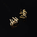 Elegant Spiral Multi Hoop Ear Cuff Alloy Rhinestone Stud & Clip On No Piercing Statement Earrings