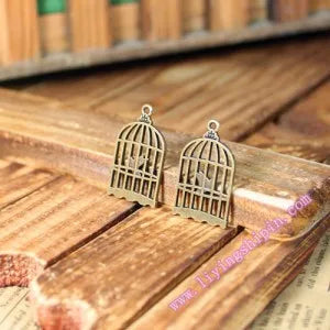 26x16MM Antique Silver Zinc Alloy Birdcage Charm Pendant for DIY Necklace Bracelet Jewelry Making