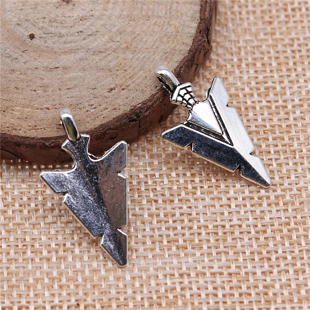 28x15mm 1.2g Antique Silver Zinc Alloy Arrowhead Charm Pendant for DIY Bracelet Necklace Making