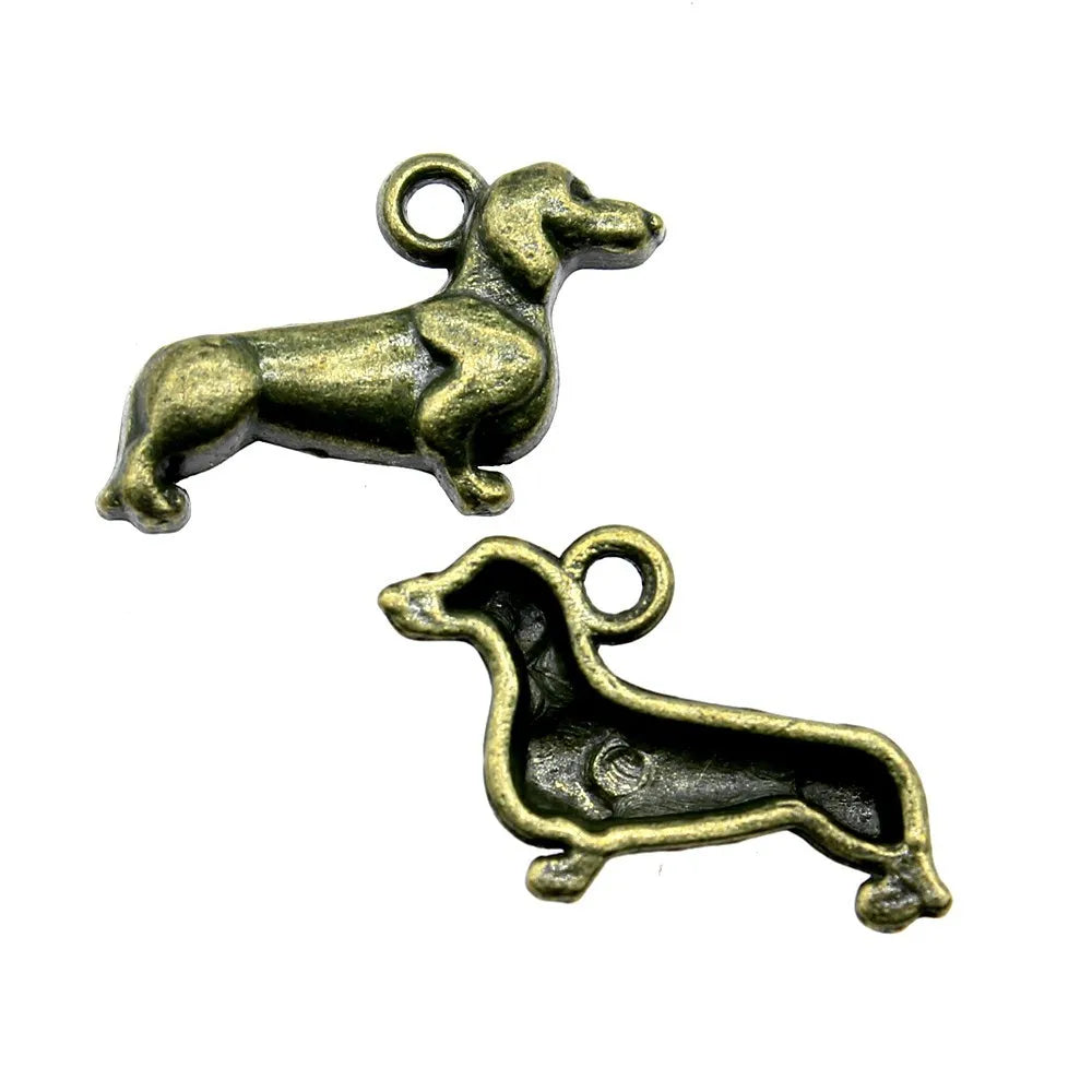 20x15mm 1g Multicolor Zinc Alloy Dog Charm Pendant for DIY Necklace Bracelet Jewelry Making