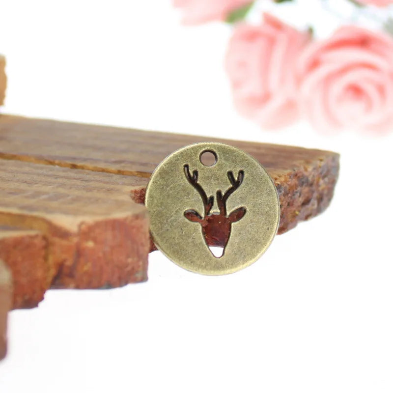 18MM Zinc Alloy Reindeer Charm Pendant for DIY Necklace Bracelet Jewelry Making