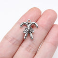 19x17mm 1.8g Multicolor Zinc Alloy Christmas Candy Cane Charm Pendant for DIY Holiday Jewelry Making