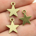 15x12mm 0.7g Antique Bronze Zinc Alloy Star Charm Pendant for DIY Necklace Bracelet Jewelry Making