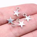 11x8mm 0.28g Multicolor Zinc Alloy Star Charm Pendant for DIY Hair Chain Necklace Bracelet Making