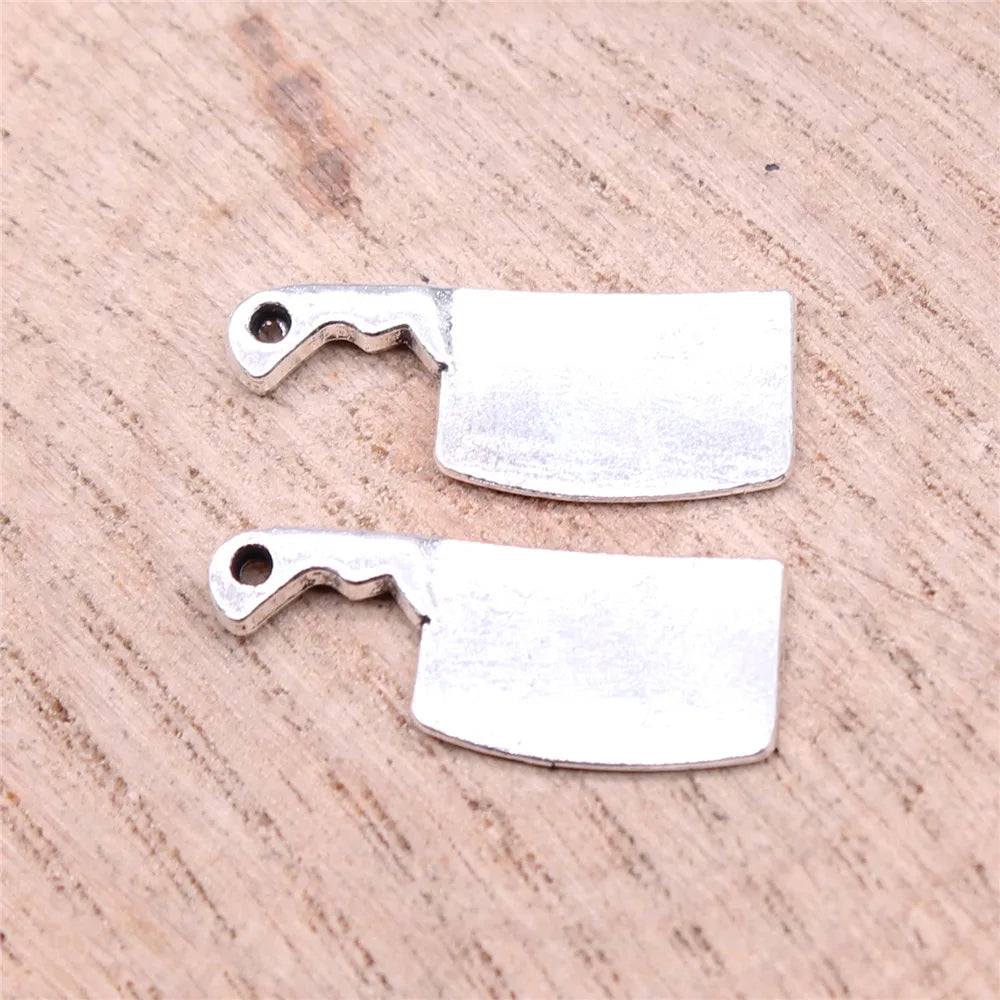 23x9mm 1g Multicolor Zinc Alloy Kitchen Knife Charm Pendant for DIY Bracelet Necklace Jewelry Making