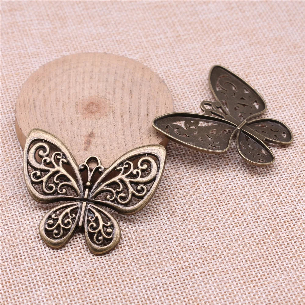 50x57mm 10g Multicolor Zinc Alloy Butterfly Charm Pendant for DIY Necklace Bracelet Jewelry Making