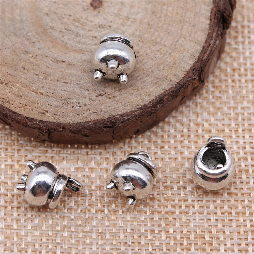 11x8x8mm 2.2g Multicolor Zinc Alloy Incense Burner Charm Pendant for DIY Necklace Bracelet Jewelry Making