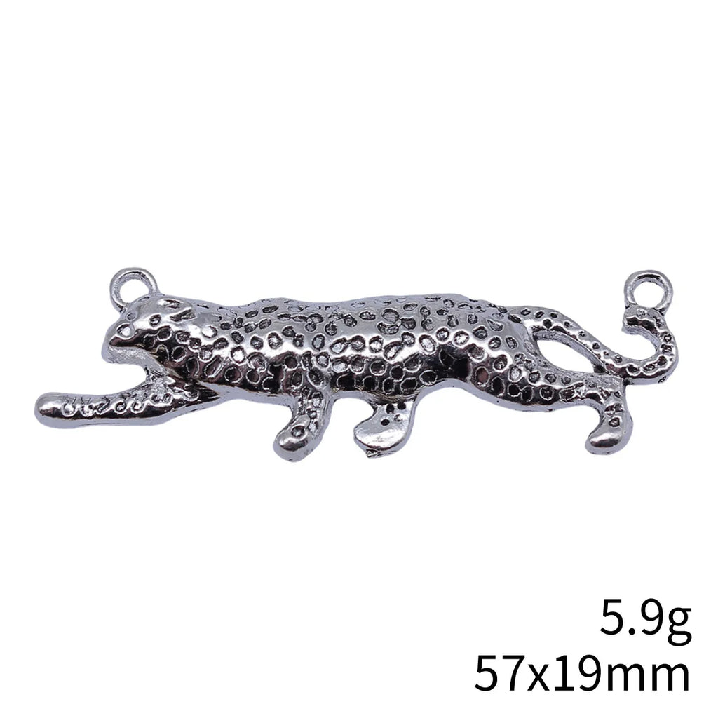 57x19mm 5.9g Multicolor Zinc Alloy Leopard Connector Charm for Necklace Bracelet Jewelry Making