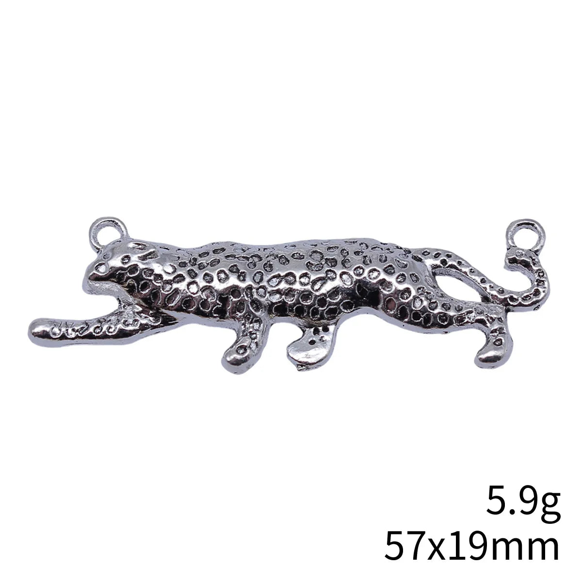57x19mm 5.9g Multicolor Zinc Alloy Leopard Connector Charm for Necklace Bracelet Jewelry Making