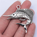 55x40mm 8.9g Antique Silver Zinc Alloy Swordfish Fish Charm Pendant for DIY Necklace Bracelet Jewelry Making