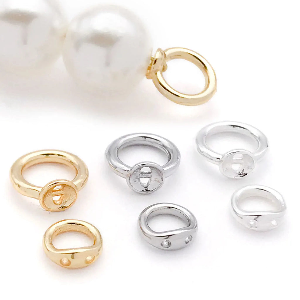 Copper Color Retention Hidden Wire Loop Closed Connector Ring for Necklace Bracelet Findings