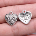17x16mm 1.2g Multicolor Zinc Alloy Heart Charm Pendant for DIY Necklace Bracelet Jewelry Making
