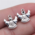 14x14mm 1.3g Antique Silver Zinc Alloy Angel Figure Charm Pendant for DIY Necklace Bracelet Making