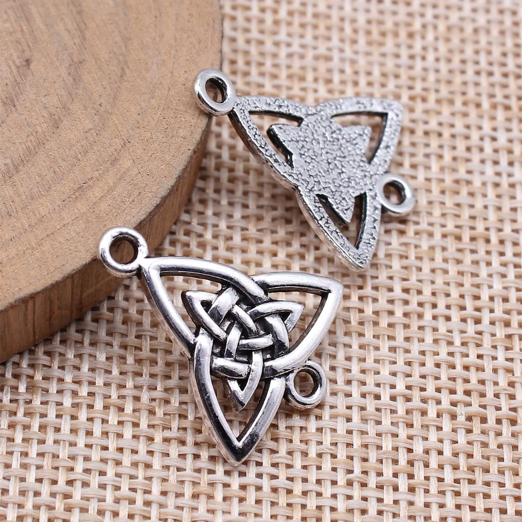 24x20mm 1.6g Antique Silver Zinc Alloy Celtic Knot Connector Charm for DIY Necklace Making
