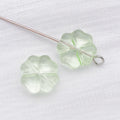 Jelly Color Glass Four Leaf Clover Loose Beads for DIY Bracelet Jewelry Making