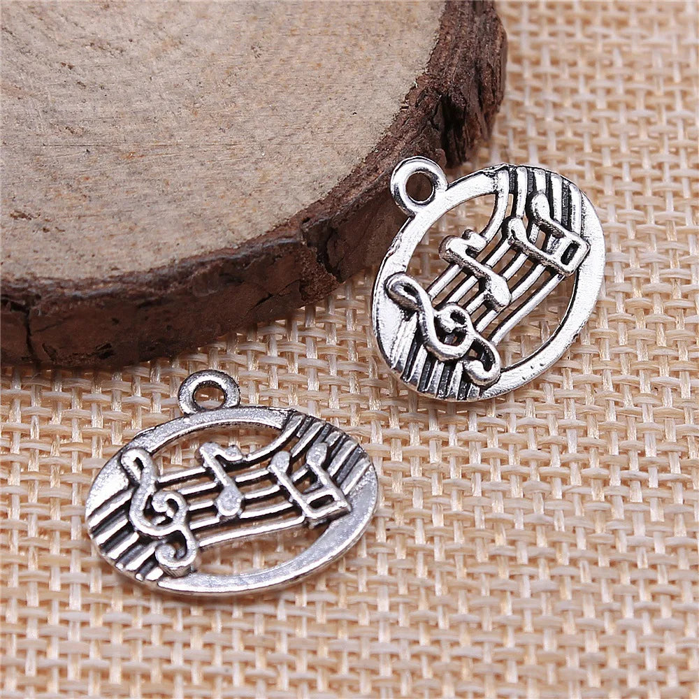 20x17mm 1.2g Multicolor Zinc Alloy Music Note Charm Pendant for DIY Necklace Bracelet Jewelry Making
