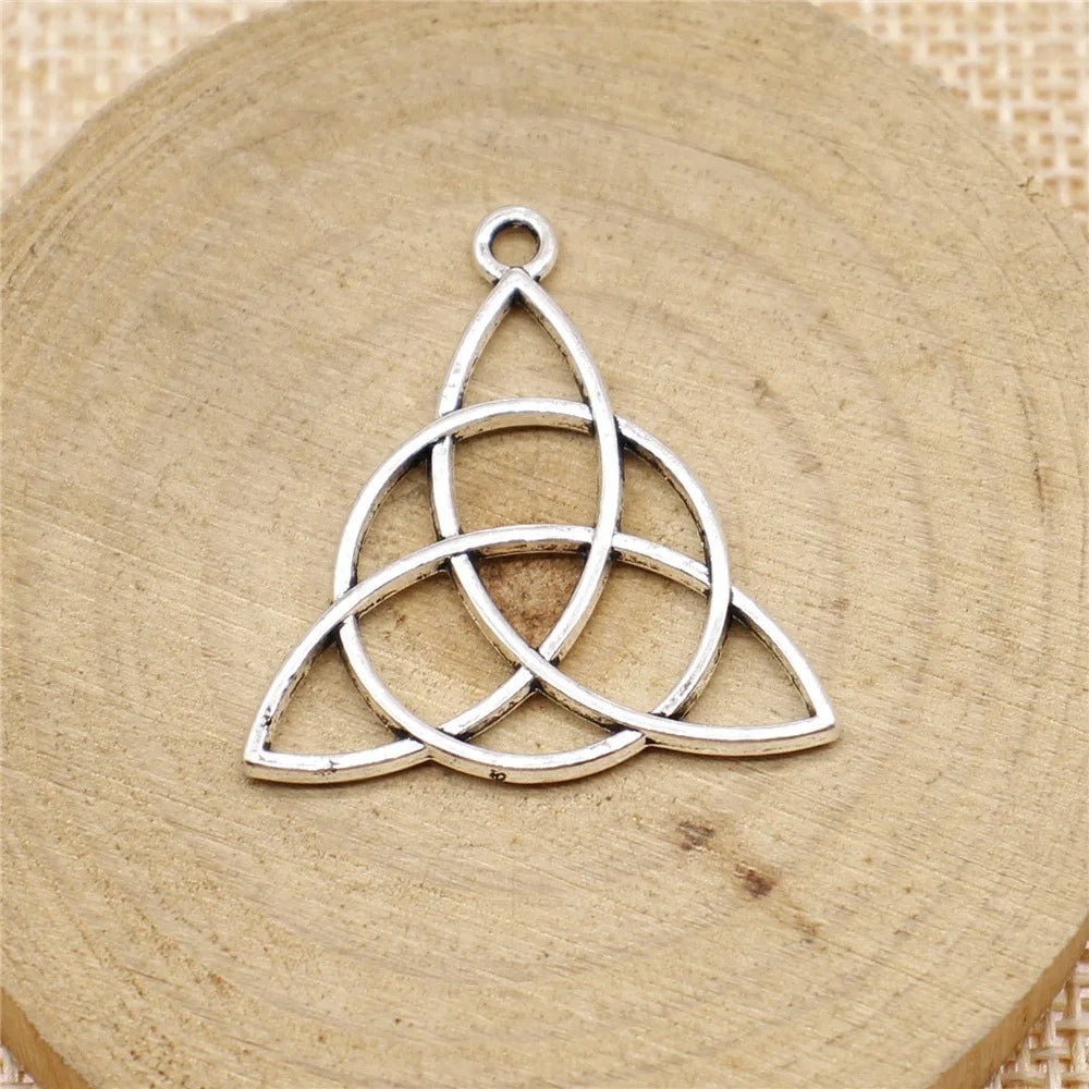 28mm 2.2g Multicolor Zinc Alloy Celtic Amulet Celtic Knot Charm Pendant for DIY Necklace Bracelet Making