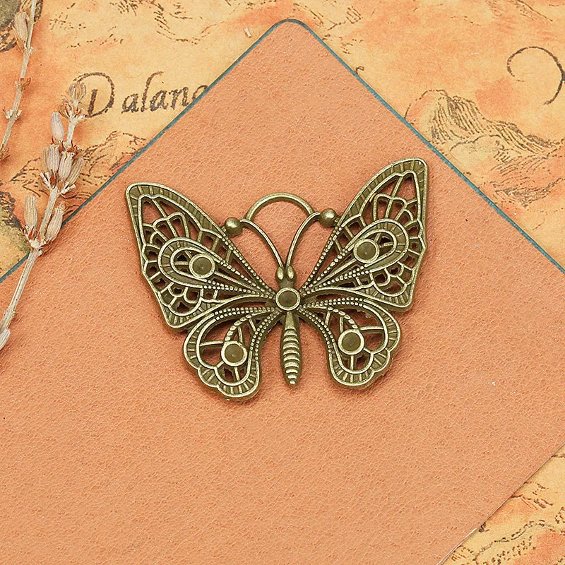 48x35MM Zinc Alloy Butterfly Charm Pendant for DIY Necklace Bracelet Jewelry Making