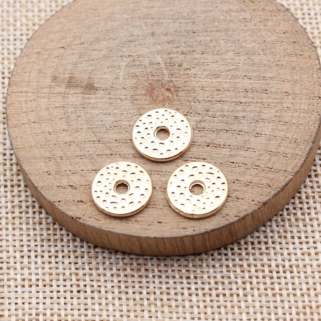 12x12x1.3mm 0.9g Multicolor Zinc Alloy Round Disc Spacer Beads for DIY Bracelet Necklace Jewelry Making