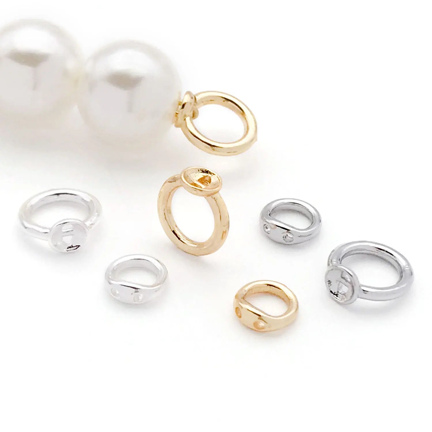 Copper Color Retention Hidden Wire Loop Closed Connector Ring for Necklace Bracelet Findings