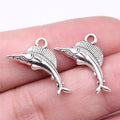 20x13mm 1.43g Antique Silver Zinc Alloy Sailfish Fish Charm Pendant for DIY Ocean Jewelry Making
