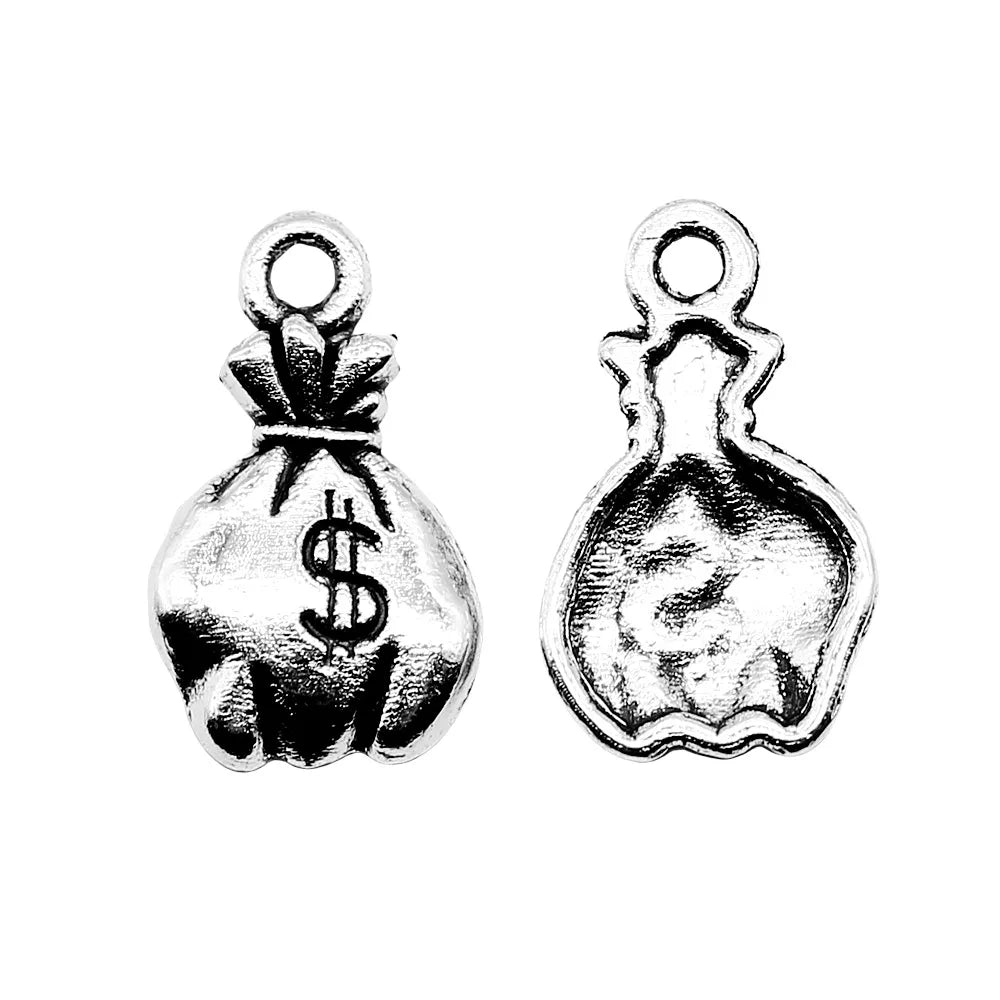 19x11mm 1g Multicolor Zinc Alloy Money Bag Charm Pendant for DIY Jewelry Making