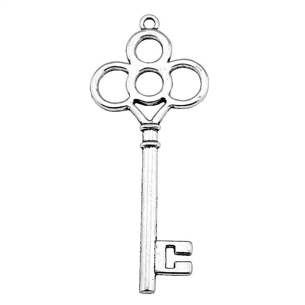 67mm 7g Multicolor Zinc Alloy Key Charm Pendant for DIY Bracelet Necklace Jewelry Making