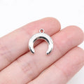 16x15mm 1.1g Antique Silver Zinc Alloy Cow Horn Crescent Charm Pendant for DIY Jewelry Making