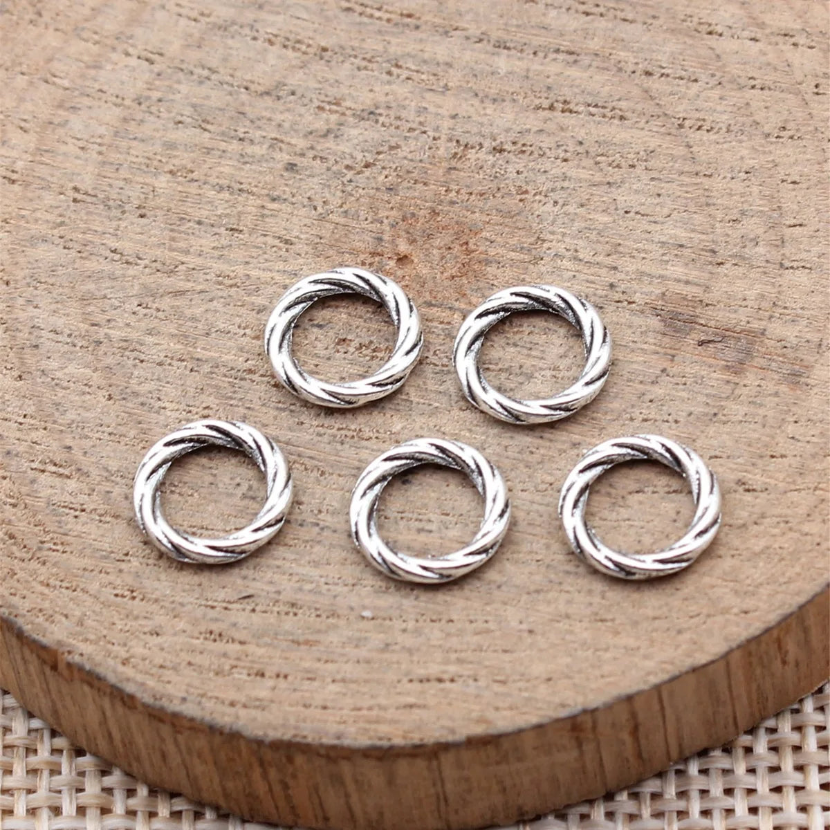 9x9x1.6mm 0.25g Zinc Alloy Round Ring Connector Charm for DIY Necklace Bracelet Jewelry Making