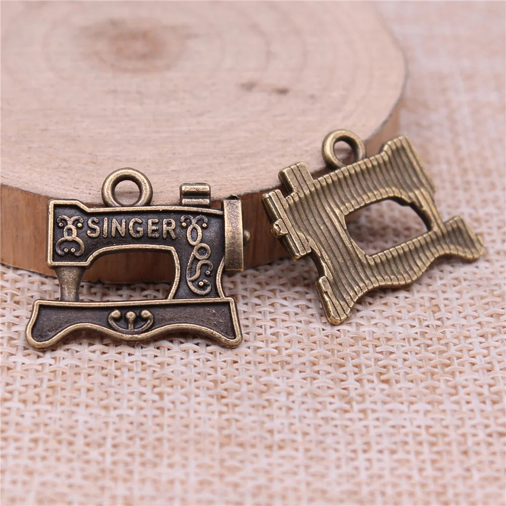 20x17mm 2g Multicolor Zinc Alloy Sewing Machine Charm Pendant for DIY Jewelry Making