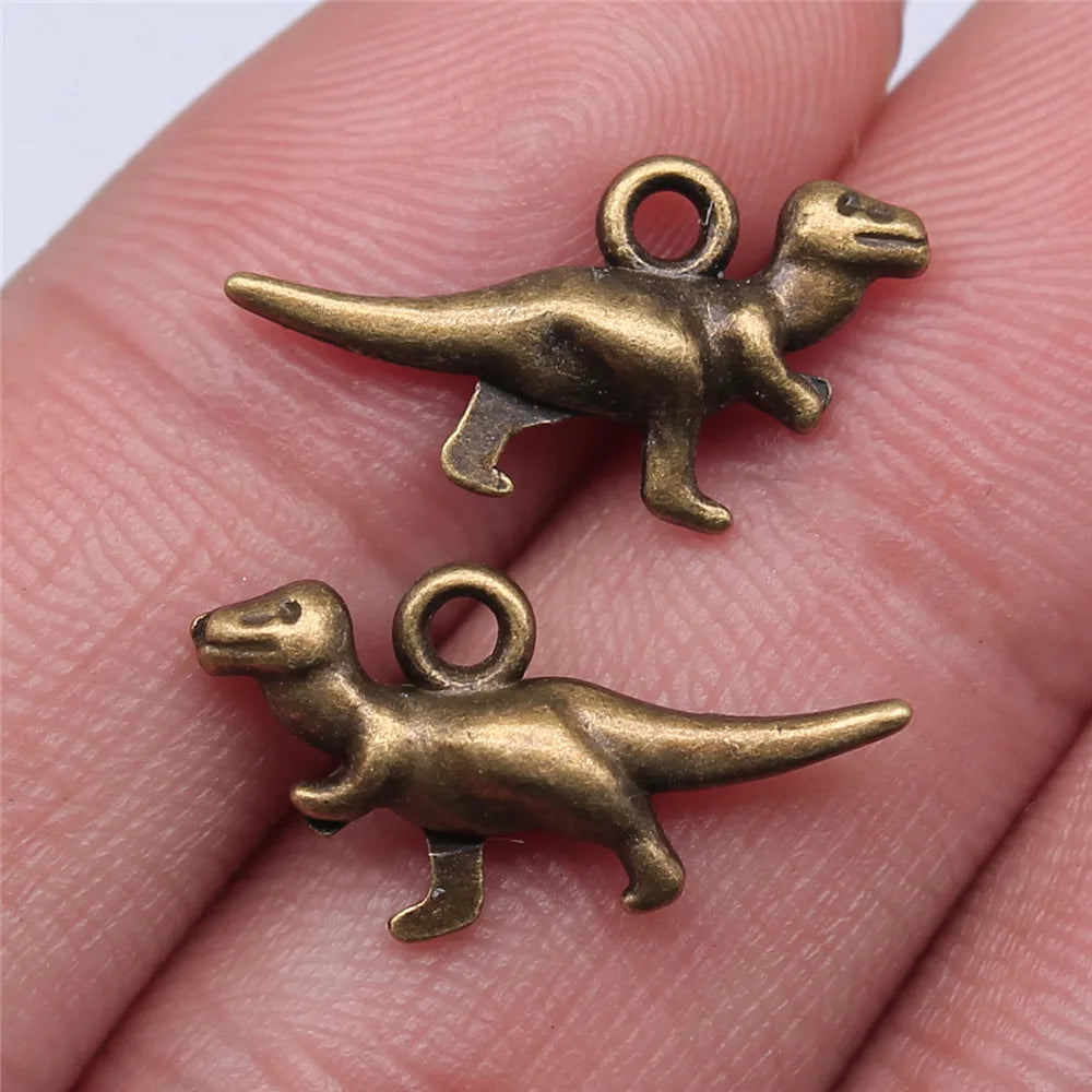 20x12mm 1.2g Multicolor Zinc Alloy Dinosaur Charm Pendant for DIY Necklace Bracelet Jewelry Making