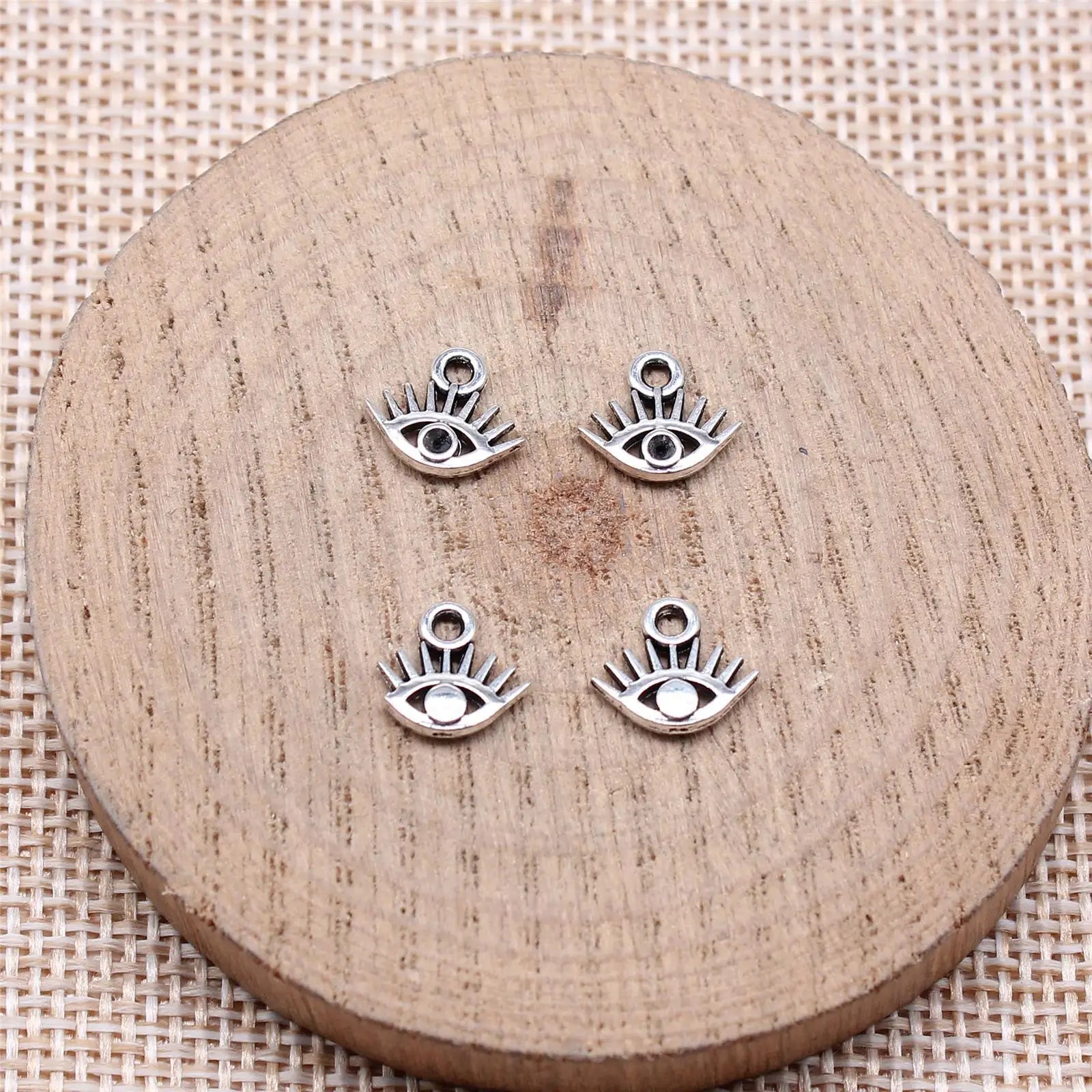 9x10mm 0.27g Multicolor Zinc Alloy Eye Charm Pendant for DIY Necklace Bracelet Jewelry Making