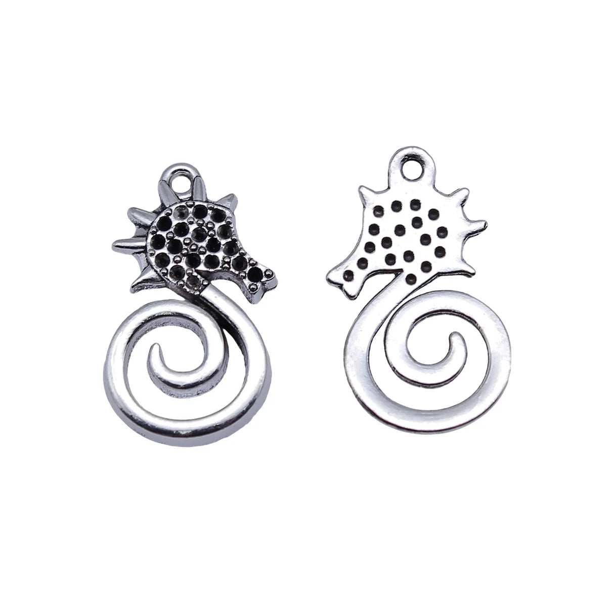 21x12mm 1.3g Antique Silver Zinc Alloy Seahorse Charm Pendant for Necklace Bracelet DIY Jewelry