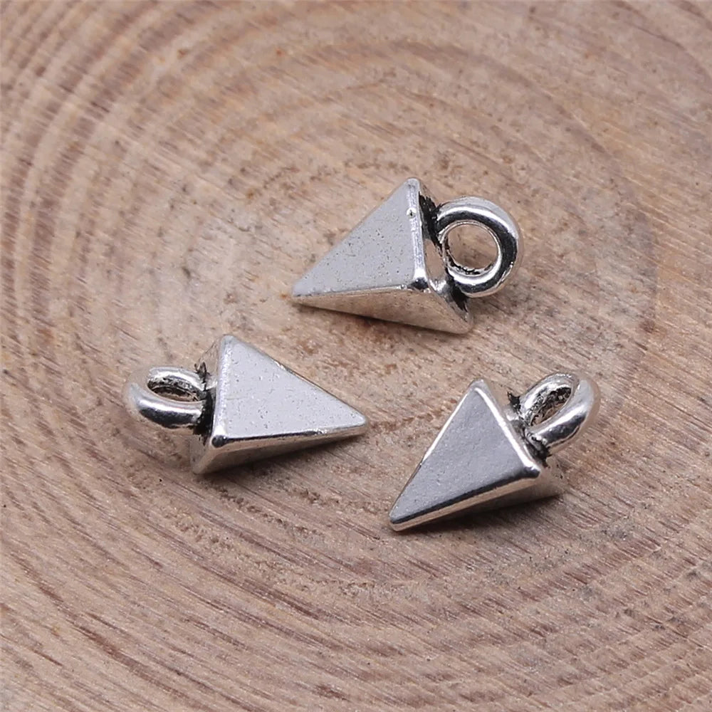 10x5mm 0.6g Multicolor Zinc Alloy Cone Charm Pendant for DIY Necklace Bracelet Making