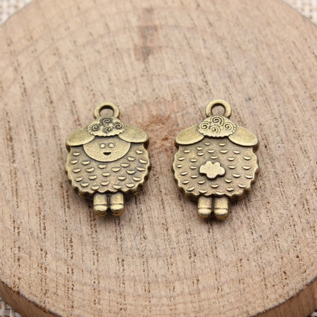 20x13mm 3g Multicolor Zinc Alloy Sheep Charm Pendant for DIY Bracelet Necklace Jewelry Making