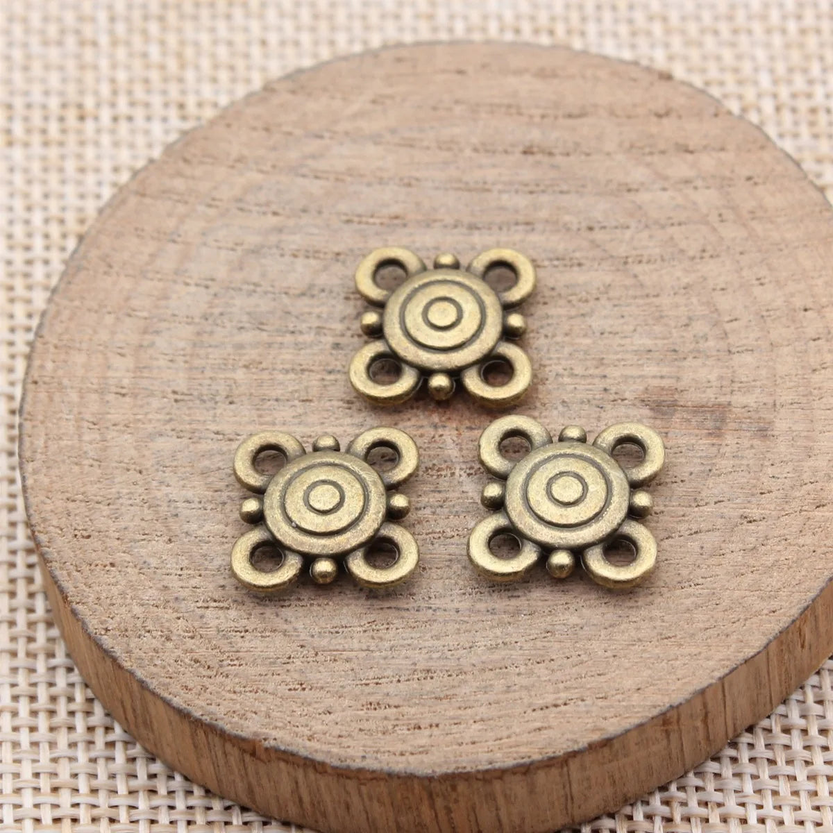 17x17mm 1.55g Multicolor Zinc Alloy Flower Connector Charm for Handmade DIY Jewelry Making