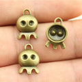 14x10mm 0.6g Antique Bronze Zinc Alloy Ghost Charm Pendant for Halloween DIY Jewelry Making