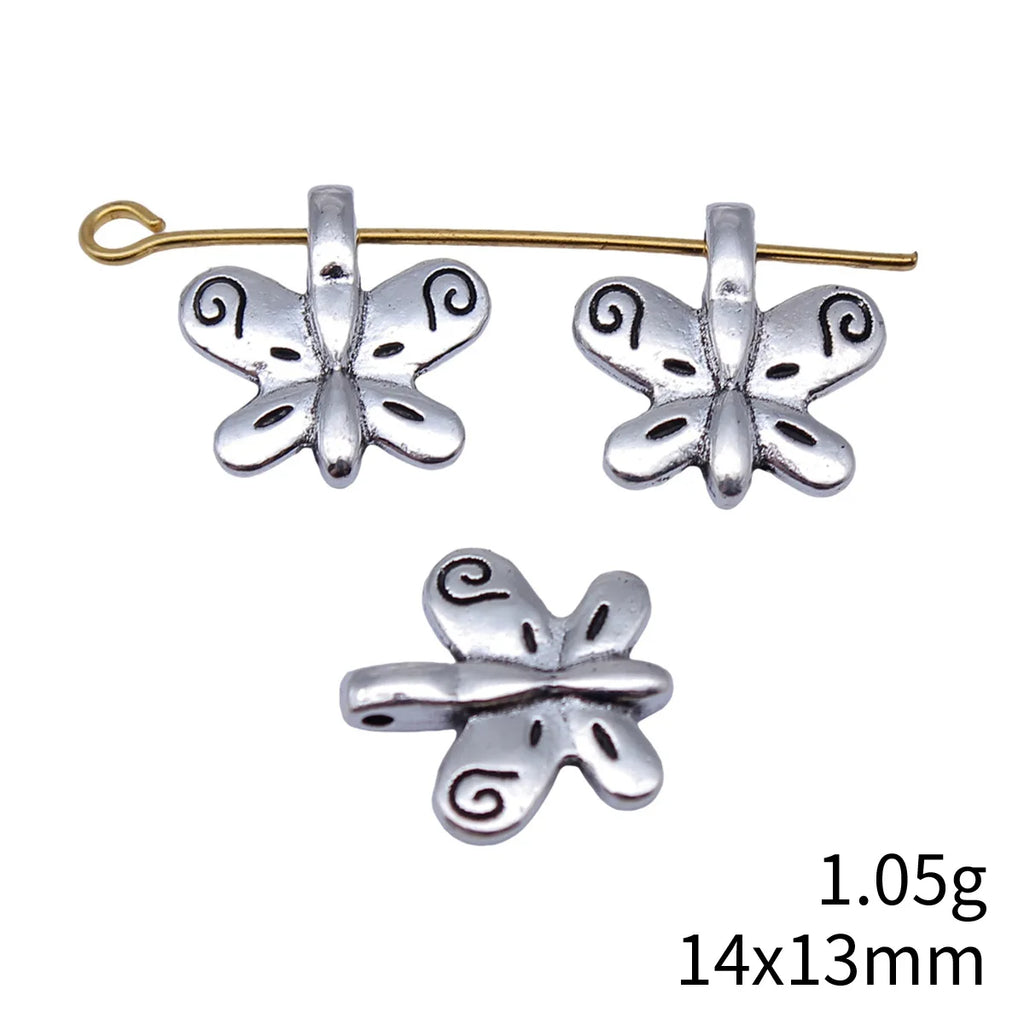 14x13mm 1.05g Antique Silver Zinc Alloy Butterfly Charm Pendant for DIY Necklace Bracelet Making