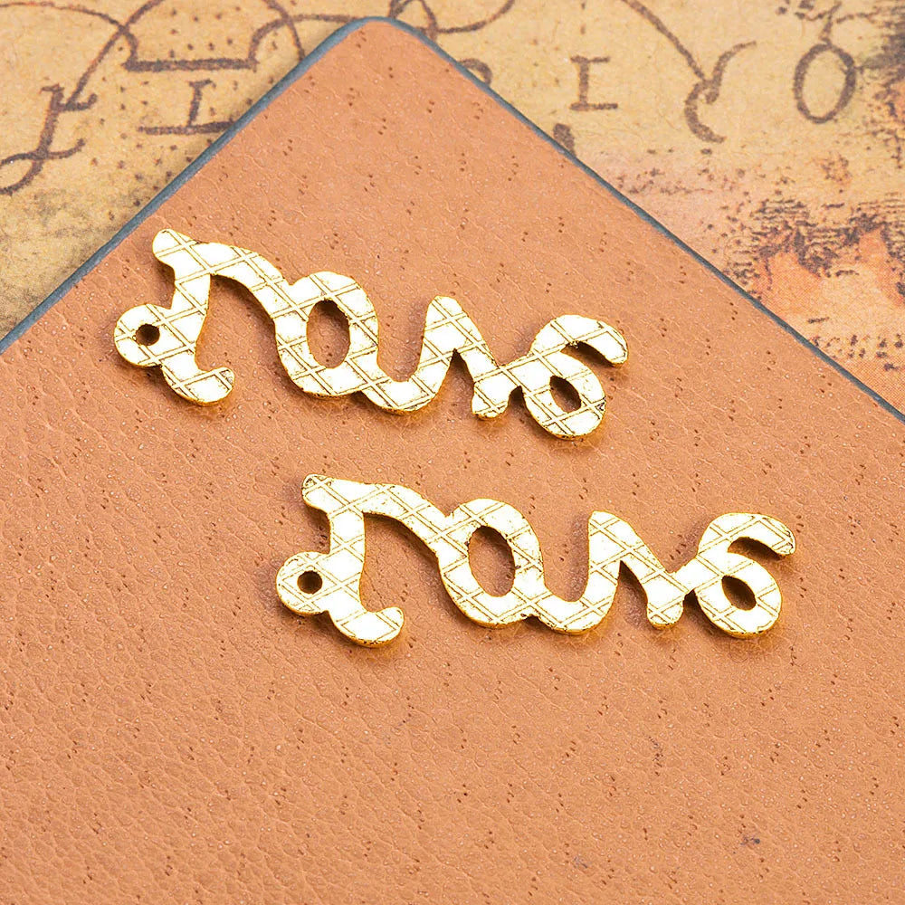 30x10MM Zinc Alloy LOVE Charm Pendant for DIY Necklace Bracelet Jewelry Making