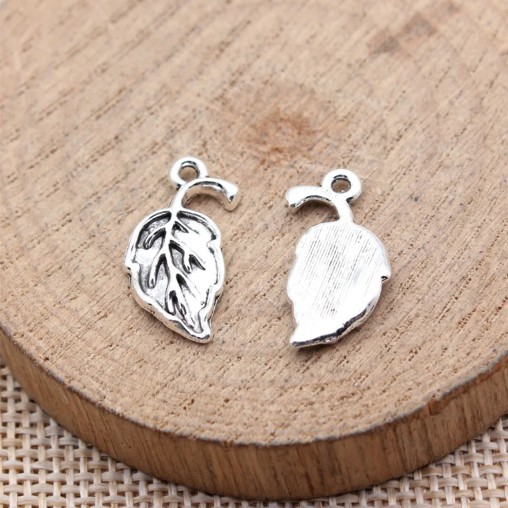 20x10mm 0.95g Multicolor Zinc Alloy Leaf Charm Pendant for Clothing Accessories and DIY Jewelry Making