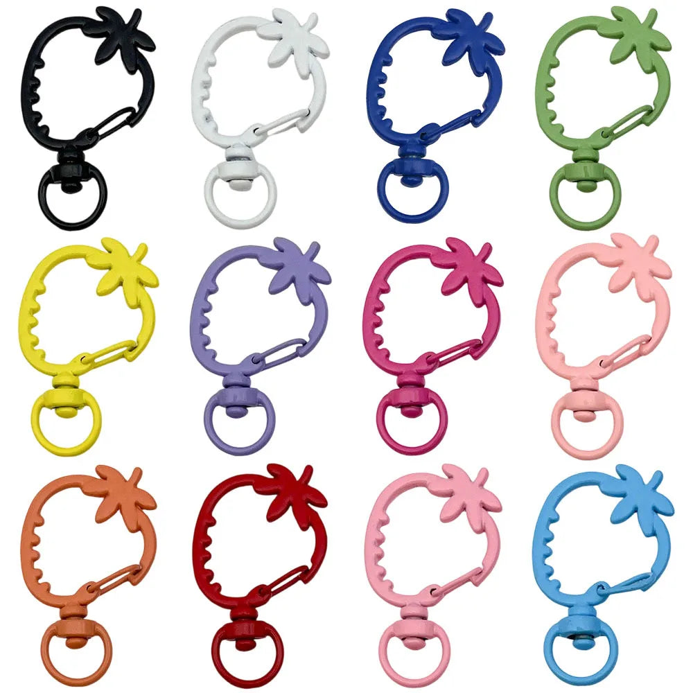Enamel Zinc Alloy Strawberry Dog Lobster Clasps