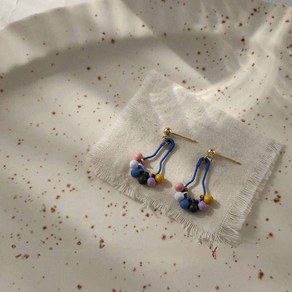 Korean Style Alloy Light Bulb Drop Earrings With Silver Plated Pins For Women