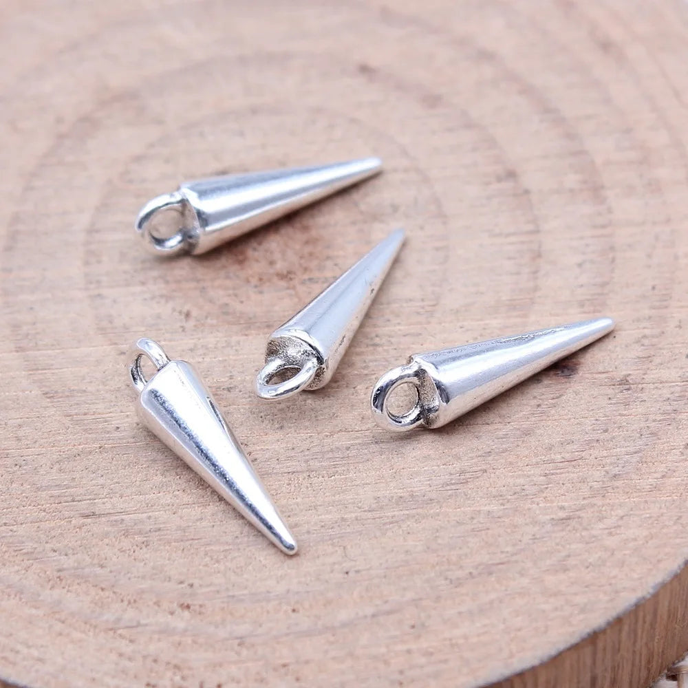 4x16mm 0.6g Multicolor Zinc Alloy Cone Spike charm pendant for DIY necklace earring making