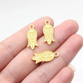 22x9.2mm 0.9g Bright Gold Zinc Alloy Flower Charm Pendant for Necklace Bracelet Jewelry Making